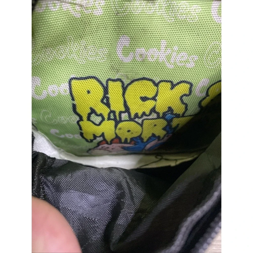 Cookies Rick & Morty Green/Black Small Crossbody Sling Bag Zip Pockets Strap